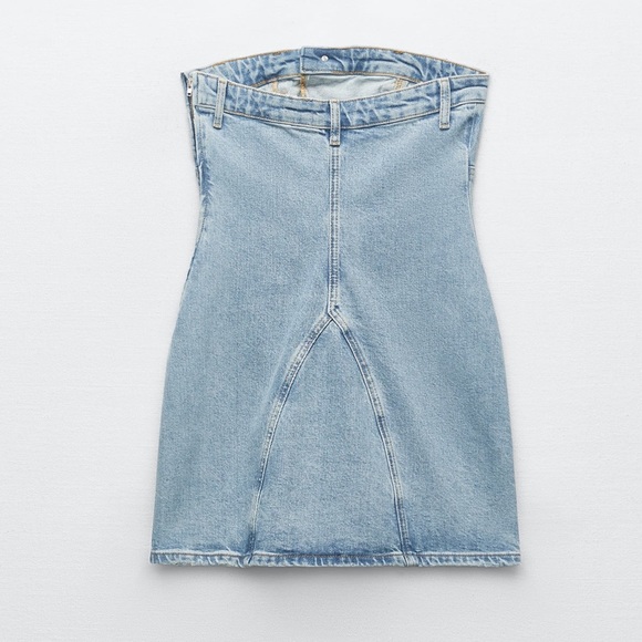 Zara TRF strapless denim dress - Picture 15 of 16